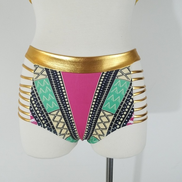 tribal print two-piece bikini  bathing suit - Picture 2 of 7